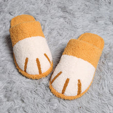 Load image into Gallery viewer, Yellow Cat Paw Soft Home Indoor Floor Slippers
