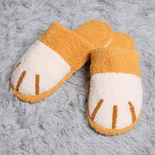 Load image into Gallery viewer, Yellow Cat Paw Soft Home Indoor Floor Slippers
