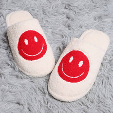 Load image into Gallery viewer, Red Smile Print Soft Home Indoor Floor Slippers
