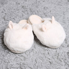 Load image into Gallery viewer, Ivory Fuzzy Faux Fur Bunny Soft Home Indoor Floor Slippers
