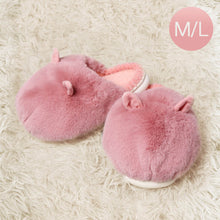 Load image into Gallery viewer, Pink Fuzzy Faux Fur Bunny Soft Home Indoor Floor Slippers
