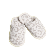 Load image into Gallery viewer, Gray Leopard Patterned Soft Home Indoor Floor Kids Slippers
