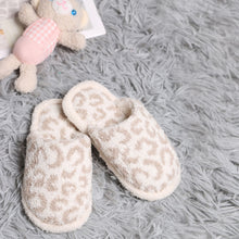 Load image into Gallery viewer, Beige Leopard Patterned Soft Home Indoor Floor Kids Slippers
