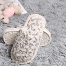 Load image into Gallery viewer, Gray Leopard Patterned Soft Home Indoor Floor Kids Slippers
