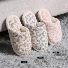 Load image into Gallery viewer, Gray Leopard Patterned Soft Home Indoor Floor Kids Slippers
