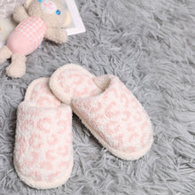 Load image into Gallery viewer, Pink Leopard Patterned Soft Home Indoor Floor Kids Slippers
