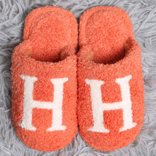 Load image into Gallery viewer, Orange H Print Soft Home Indoor Floor Kids Slippers
