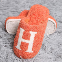 Load image into Gallery viewer, Orange H Print Soft Home Indoor Floor Kids Slippers
