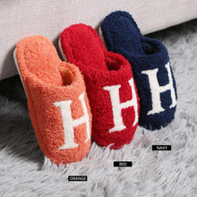 Load image into Gallery viewer, Orange H Print Soft Home Indoor Floor Kids Slippers
