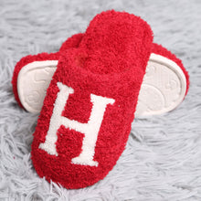 Load image into Gallery viewer, Red H Print Soft Home Indoor Floor Kids Slippers
