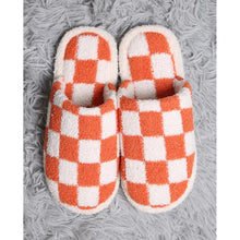 Load image into Gallery viewer, Orange Checkerboard Soft Home Indoor Floor Slippers
