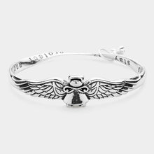 Load image into Gallery viewer, Silver Guardian angel cross charm metal bracelet
