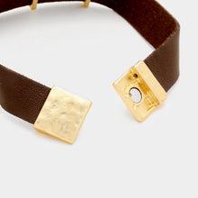Load image into Gallery viewer, Gold G.R.E.A.T faux leather MAGNETIC bracelet
