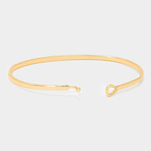 Load image into Gallery viewer, Gold Basketball Mom Brass Thin Metal Hook Bracelet
