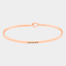 Load image into Gallery viewer, Rose Gold Hooked Brass Thin Metal Hook Bracelet
