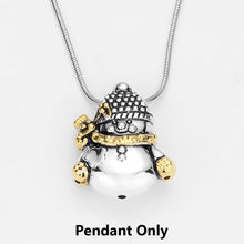 Load image into Gallery viewer, Two Tone Metal Snow Man Pendant
