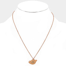 Load image into Gallery viewer, Rose Gold &quot;We hope&quot; Pigeon Pendant Necklace
