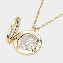 Load image into Gallery viewer, Gold &#39;T&#39; Monogram Floating Locket Pendant Necklace
