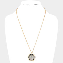 Load image into Gallery viewer, Gold &#39;T&#39; Monogram Floating Locket Pendant Necklace
