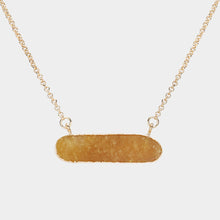 Load image into Gallery viewer, Yellow Natural Stone Oval Pendant Necklace
