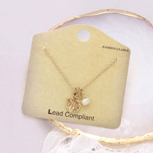 Load image into Gallery viewer, Letter W Monogram Pearl Pendant Necklace
