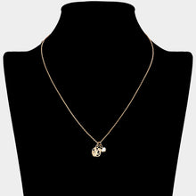 Load image into Gallery viewer, Letter W Monogram Pearl Pendant Necklace
