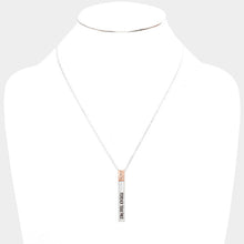 Load image into Gallery viewer, Rose Gold &quot;Forever Together&quot; Metal Bar Pendant Necklace
