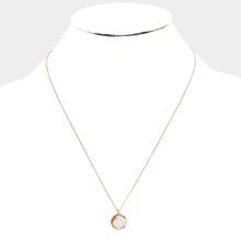 Load image into Gallery viewer, Gold Natural Stone Pendant Necklace
