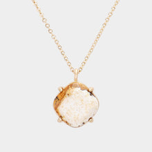 Load image into Gallery viewer, Gold Natural Stone Pendant Necklace
