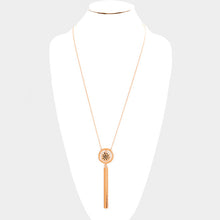Load image into Gallery viewer, Rose Gold Be thankful _ Patterned Sun Necklace
