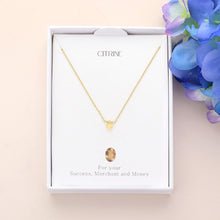 Load image into Gallery viewer, Yellow Secret Box _ Semi Precious Teardrop Pendant Necklace
