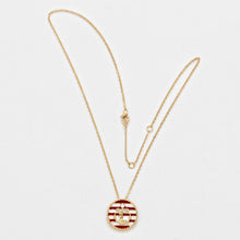 Load image into Gallery viewer, White Striped Lacquered Enamel Anchor Pendant Necklace
