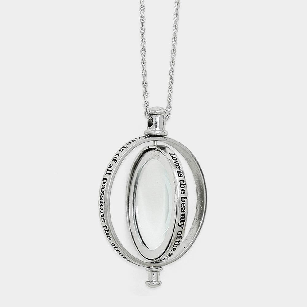 Revolving Magnifying Glass Pendant Necklace