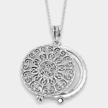 Load image into Gallery viewer, Filigree Magnifying Glass Pendant Necklace
