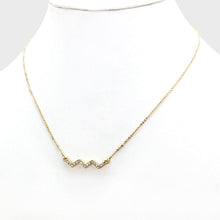 Load image into Gallery viewer, Gold Pave Chevron Necklace
