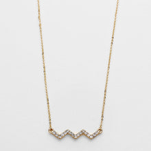 Load image into Gallery viewer, Gold Pave Chevron Necklace
