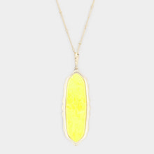 Load image into Gallery viewer, Yellow Hexagonal Celluloid Acetate Pendant Long Necklace
