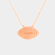 Load image into Gallery viewer, Rose Gold Metal Football Pendant Necklace
