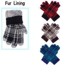 Load image into Gallery viewer, Plaid Check Patterned Gloves 12 Pairs
