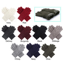 Load image into Gallery viewer, Cable Knit Fleece Lining Gloves 12 Pairs
