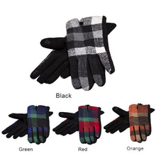 Load image into Gallery viewer, Multi Plaid Smart Gloves 12 Pairs
