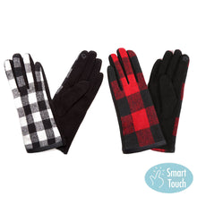 Load image into Gallery viewer, Buffalo Check Smart Touch Gloves 12 Pairs
