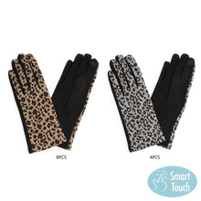 Load image into Gallery viewer, Leopard Patterned Smart Gloves 12 Pairs
