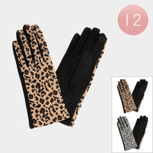 Load image into Gallery viewer, Leopard Patterned Smart Gloves 12 Pairs
