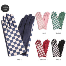 Load image into Gallery viewer, Checkerboard Touch Smart Gloves 12 Pairs
