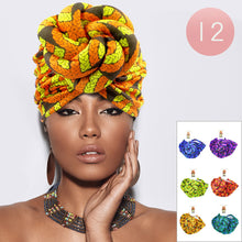 Load image into Gallery viewer, Abstract Patterned Turban Hats 12 Pack
