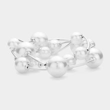 Load image into Gallery viewer, White 3PCS - Pearl Stretch Multi Layered Bracelets
