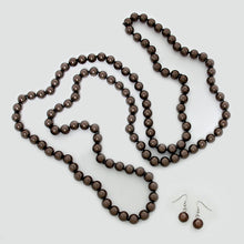 Load image into Gallery viewer, Brown 72&quot; Pearl Long Necklace
