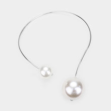 Load image into Gallery viewer, White Double Pearl Open Choker Necklace
