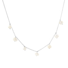 Load image into Gallery viewer, White White Gold Dipped Freshwater Pearl Station Necklace
